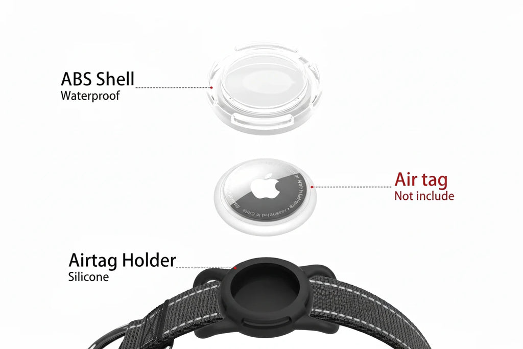 SafeTrack Reflective AirTag Dog Collar
